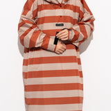 Raincoat bold stripes - cinnamon/latte - VIVI MARI