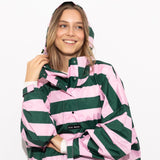 Raincoat bold stripes - green/rosé - VIVI MARI