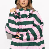 Raincoat bold stripes - green/rosé - VIVI MARI