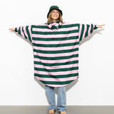 Raincoat bold stripes - green/rosé - VIVI MARI