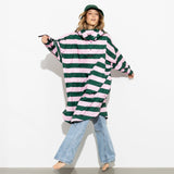 Raincoat bold stripes - green/rosé - VIVI MARI