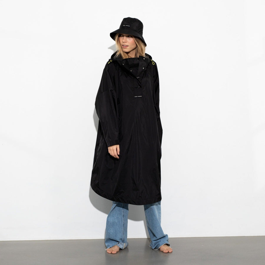 Raincoat solid black - VIVI MARI