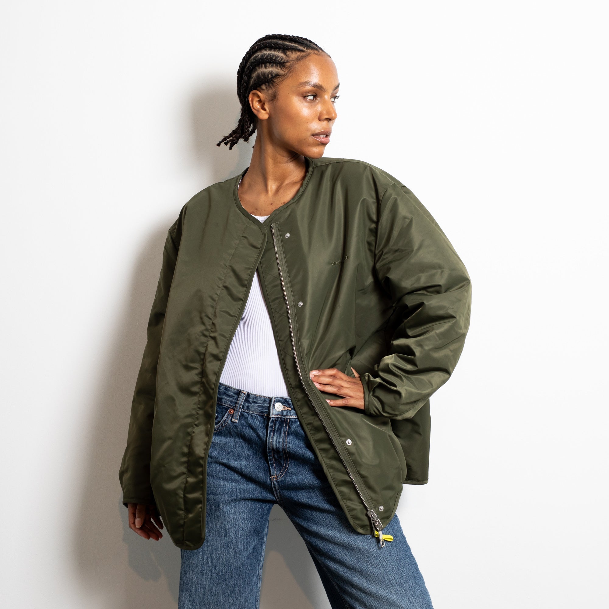 Bomber jacket 2025 womens olive green