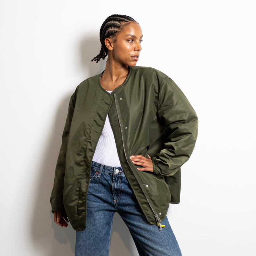 Reversible Bomber Jacket - Olive/leo Navy-olive - VIVI MARI