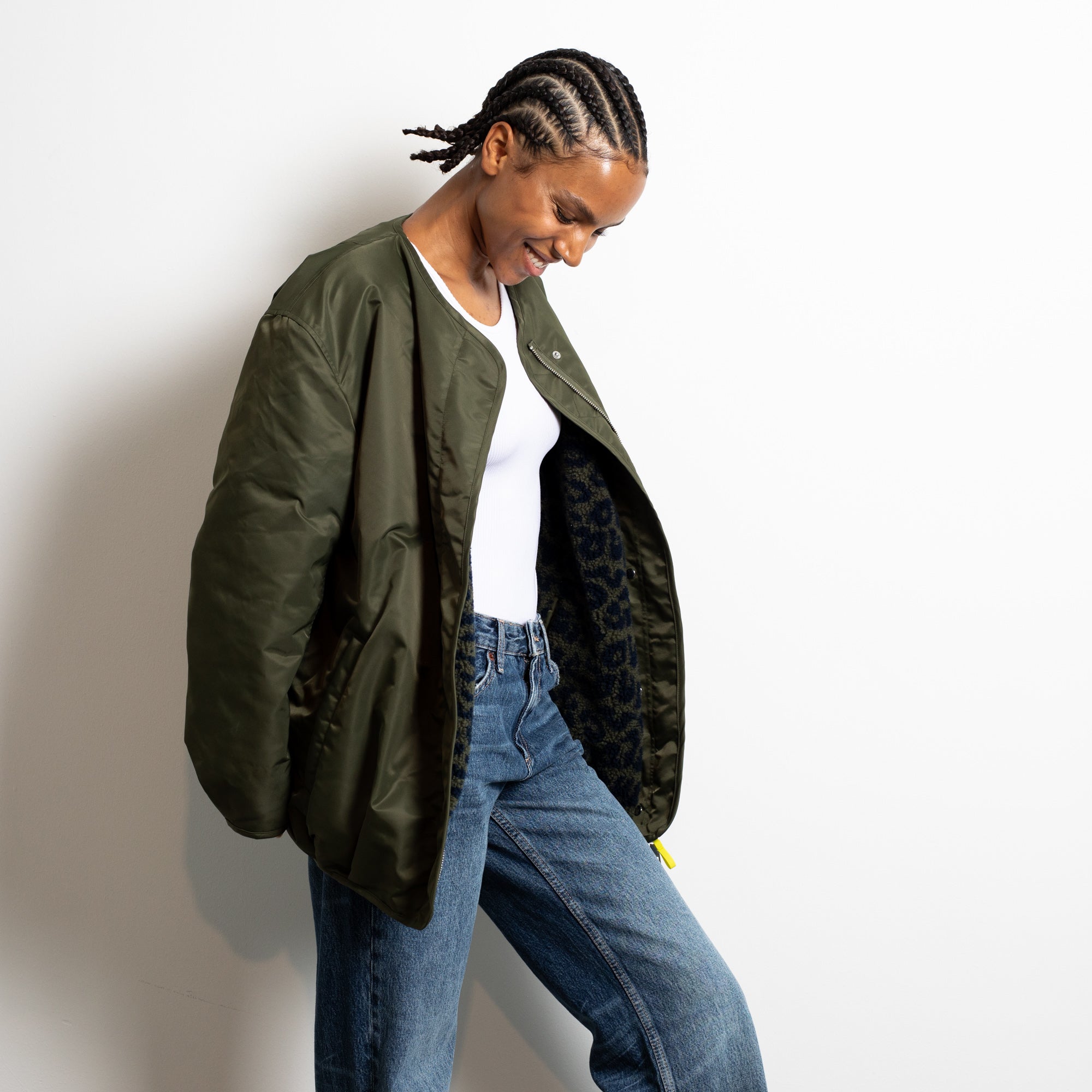 Olive deals bomber outfit