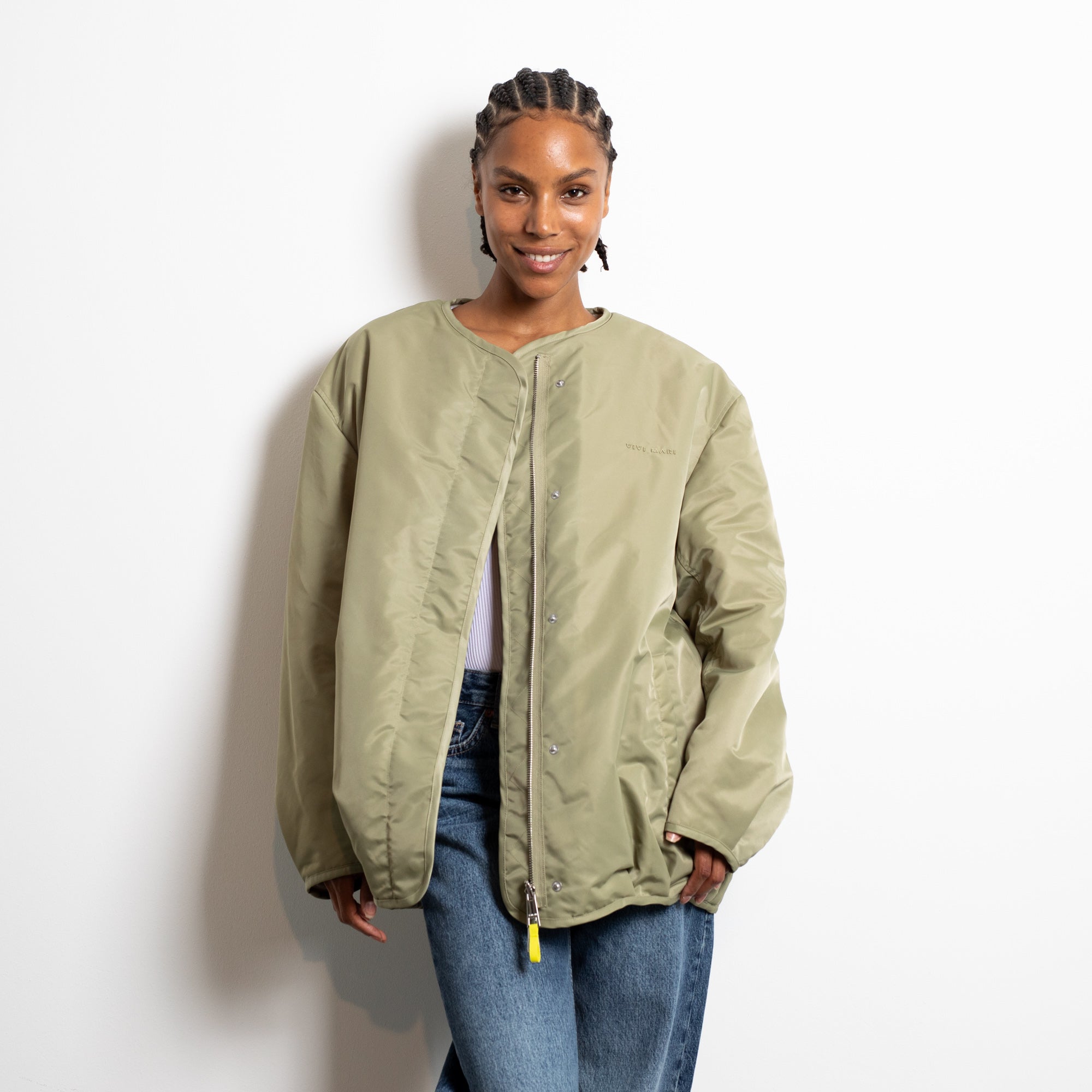 Olive deals bomber jacket