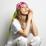 Scarf triangles - green/pink - VIVI MARI