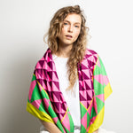 Scarf triangles - green/pink - VIVI MARI