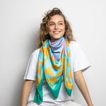 Scarf triangles - mint/rosé - VIVI MARI