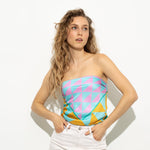Scarf triangles - mint/rosé - VIVI MARI