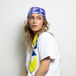 Scarf triangles - navy/lavender - VIVI MARI