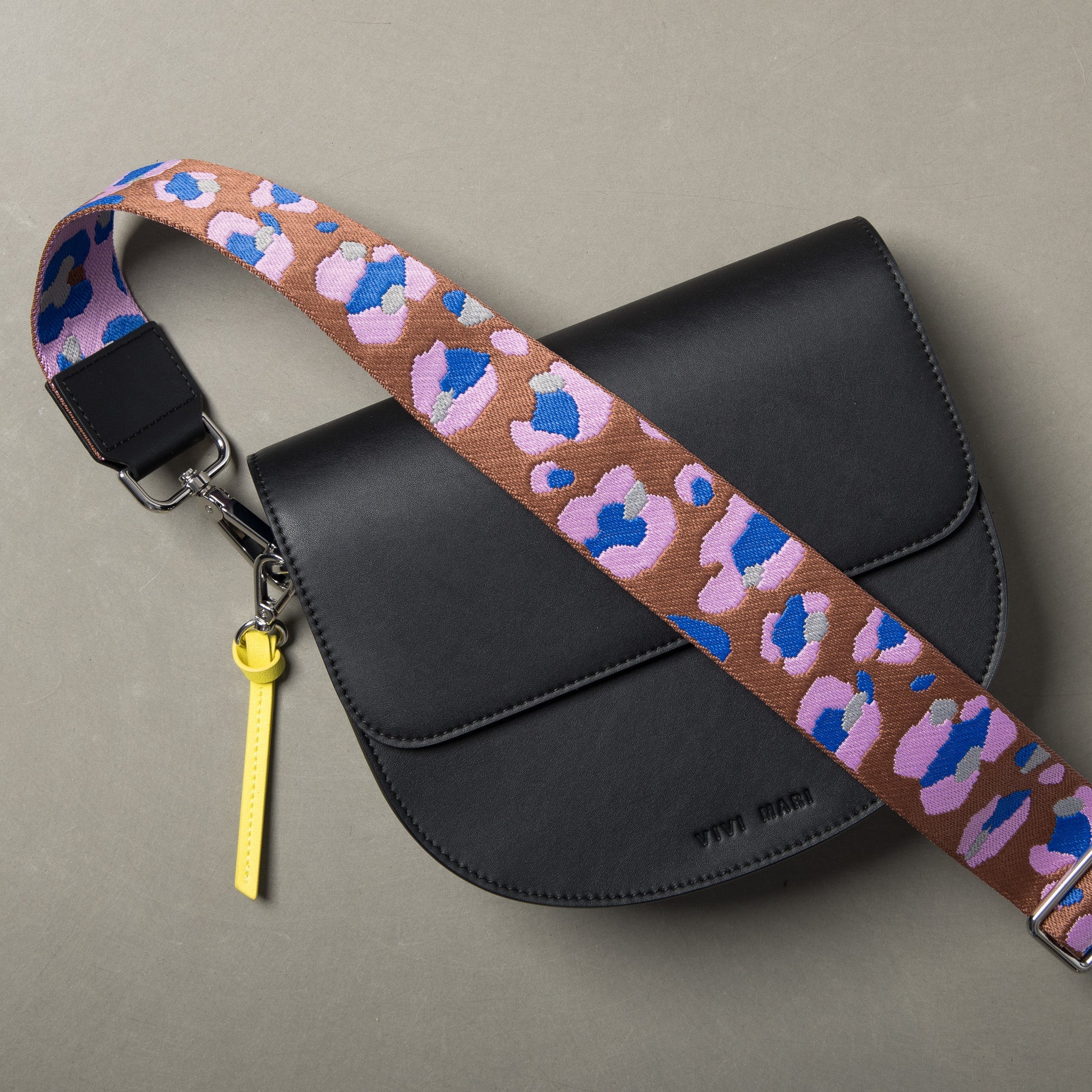 strap abstract leopard tan/rose - black - VIVI MARI