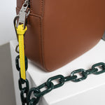 strap acrylic chain forest green - long - VIVI MARI