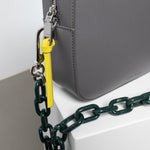 strap acrylic chain forest green - long - VIVI MARI