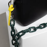 strap acrylic chain forest green - long - VIVI MARI