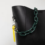 strap acrylic chain forest green - short - VIVI MARI