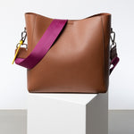 strap deep magenta - tan - VIVI MARI