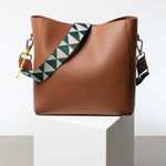 strap triangles green/sand - tan - VIVI MARI