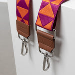 strap triangles magenta/orange - tan - VIVI MARI