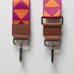 strap triangles magenta/orange - tan - VIVI MARI