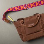 strap triangles magenta/orange - tan - VIVI MARI