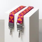 strap triangles magenta/orange - taupe - VIVI MARI