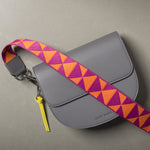 strap triangles magenta/orange - taupe - VIVI MARI