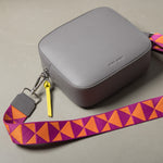 strap triangles magenta/orange - taupe - VIVI MARI