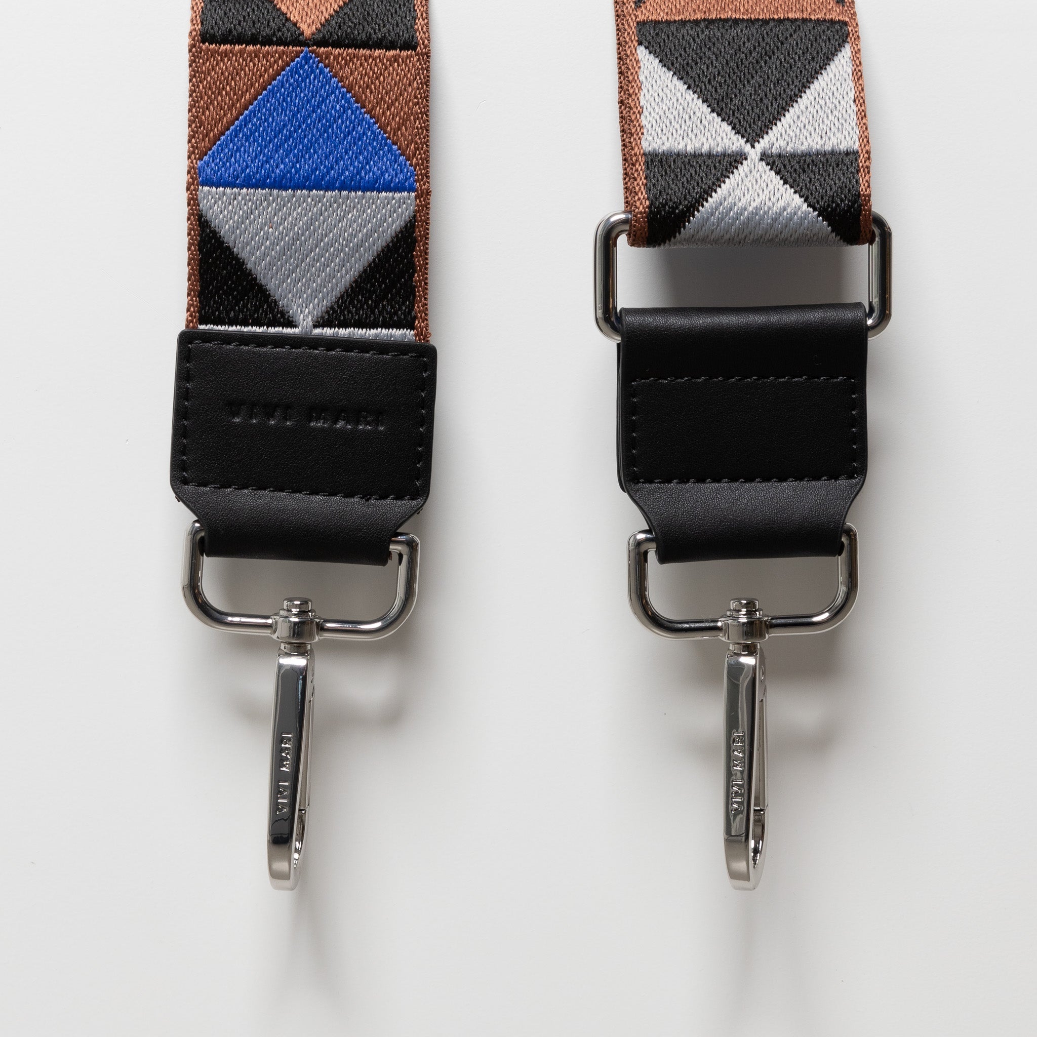 strap triangles multi tan/blue - black - VIVI MARI