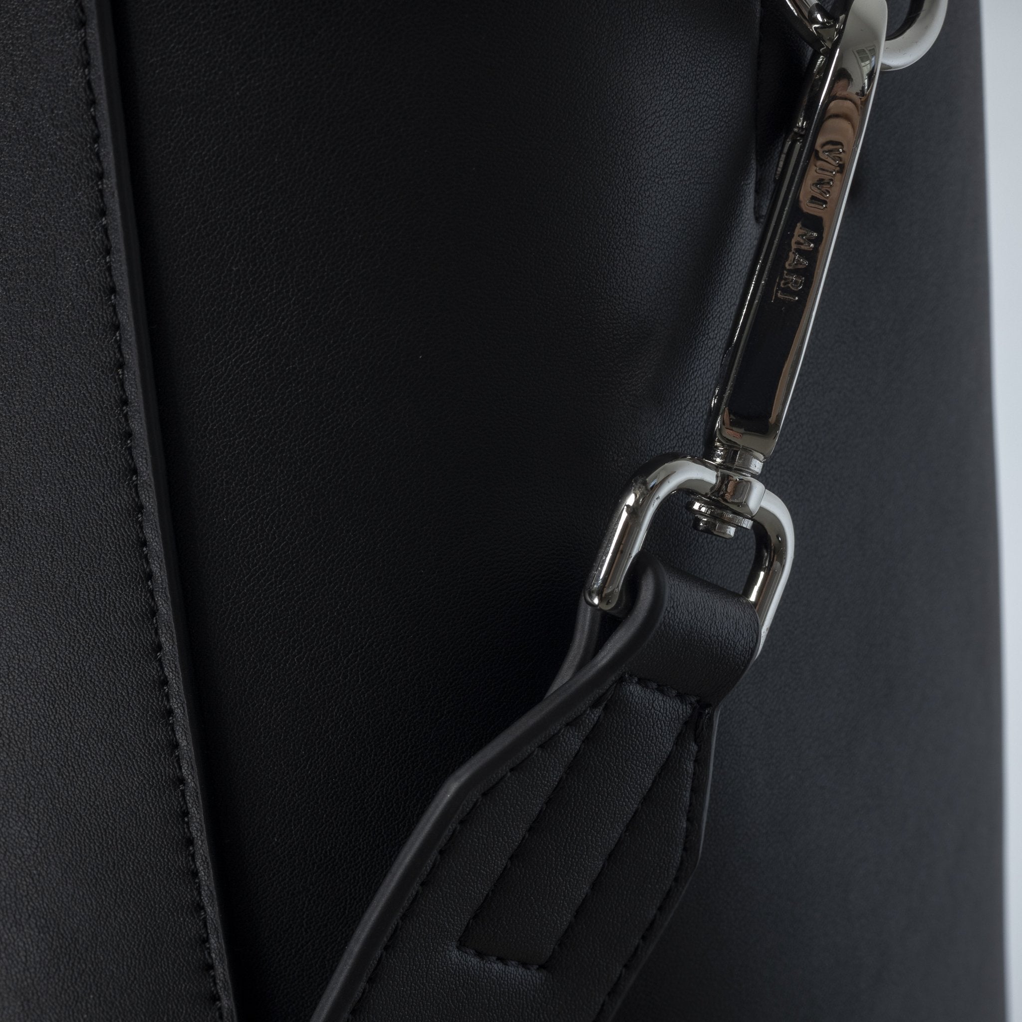 tote bag + strap basic classic - black - VIVI MARI