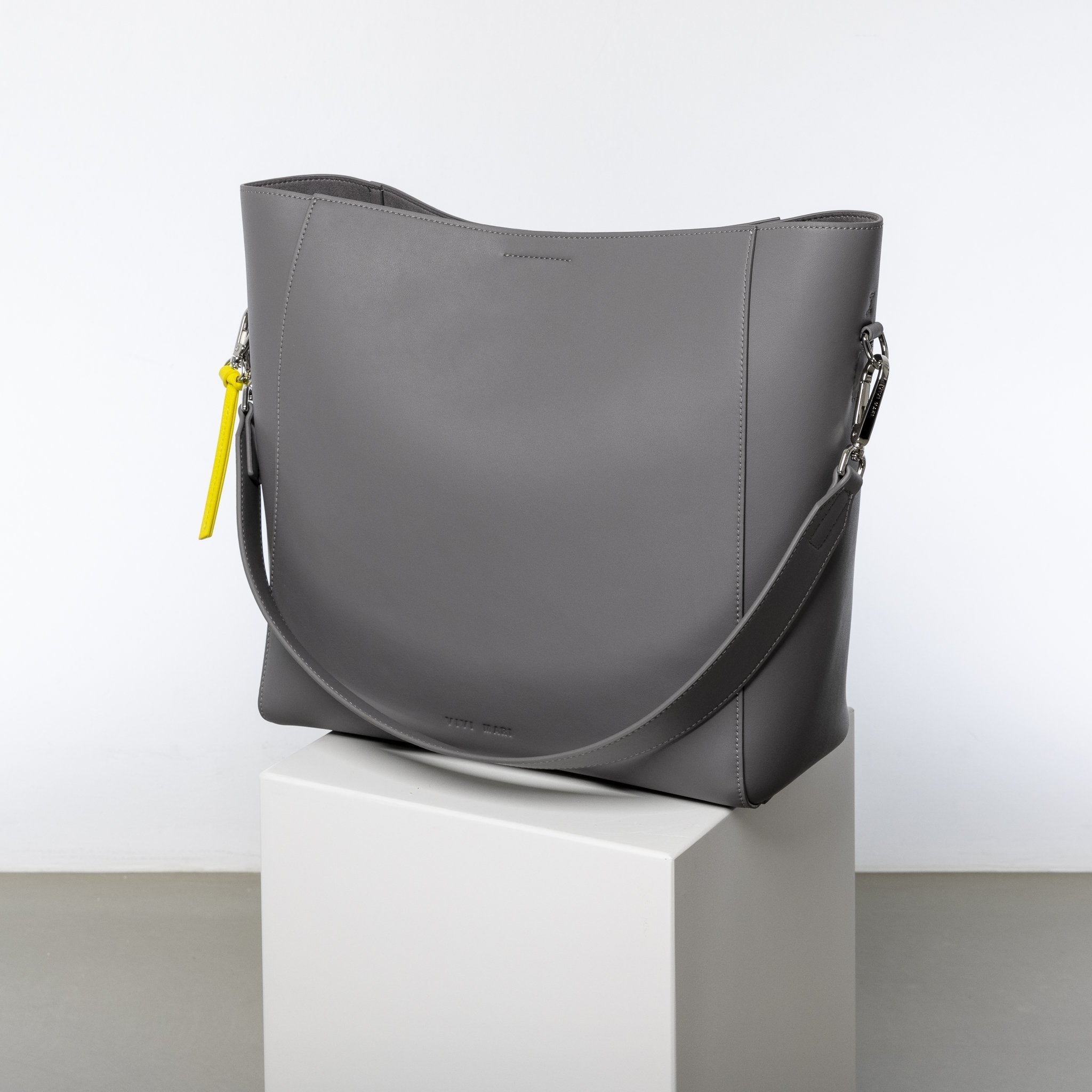 tote bag + strap basic classic - taupe - VIVI MARI