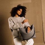 tote bag + strap basic classic - taupe - VIVI MARI